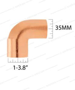 اتصال زانو لوله مسی 1-3.8 اینچ